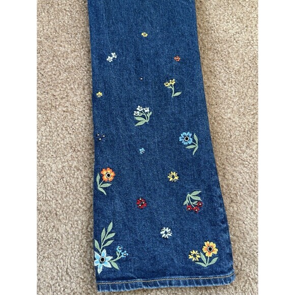 Driftwood Kelly Jeans W2 L31  Bootcut Embroidered Boho Festival Y2K Flowers - Picture 5 of 11